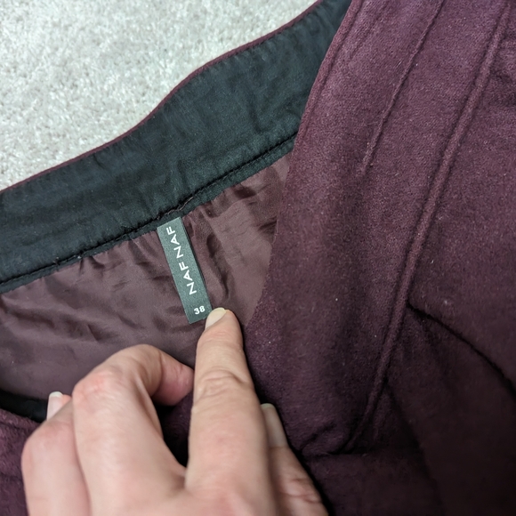 Burgundy warm mini skirt - Picture 4 of 5